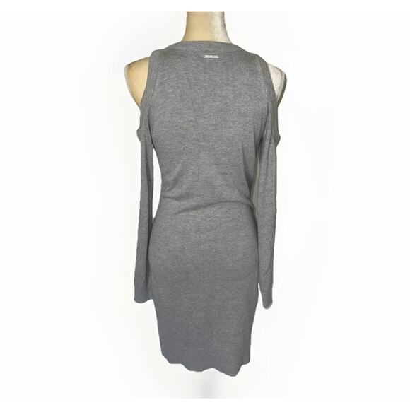 Michael Michael Kors long Sleeve Grey Cold Shoulder Sweater Dress Size XS - Picture 7 of 12